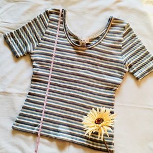 Express Striped Neutrals Top